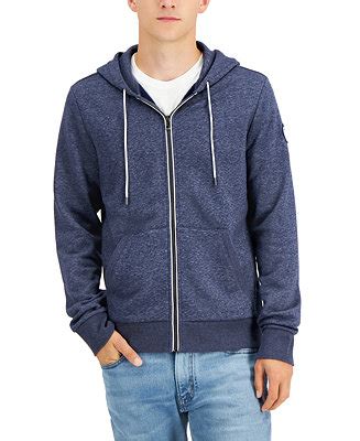 michael kors mens heathered full zip hoodie|Michael Kors grey crewneck.